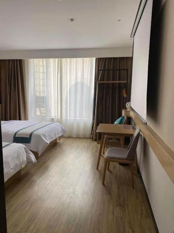 Bed in City Comfort Inn Huangshi Yangxin Mingyuewan Park