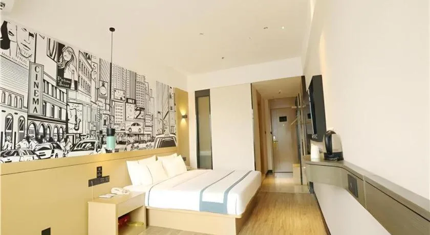 Bed in City Comfort Inn Liuzhou Gubu Street Ma'anshan Park