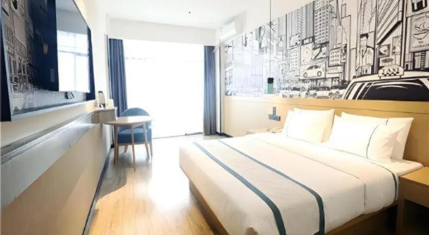Bed in City Comfort Inn Liuzhou Gubu Street Ma'anshan Park