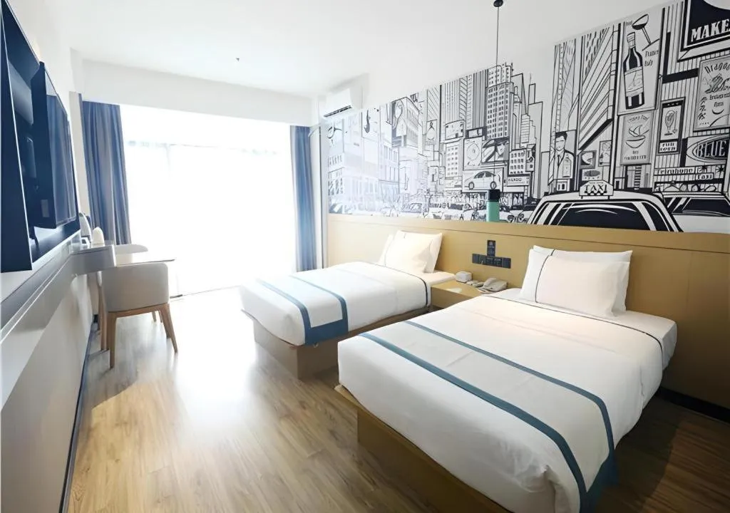 Bed in City Comfort Inn Liuzhou Gubu Street Ma'anshan Park