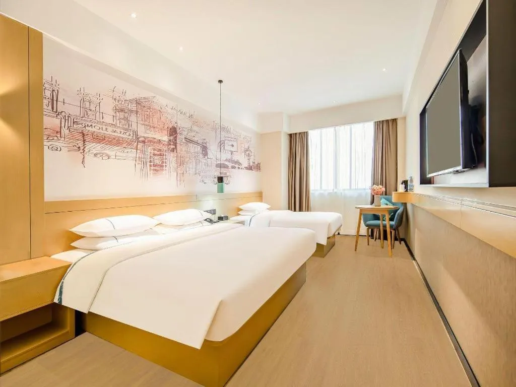 Bed in City Comfort Inn Zhaoqing Qixingyan Yihua Plaza Agile City