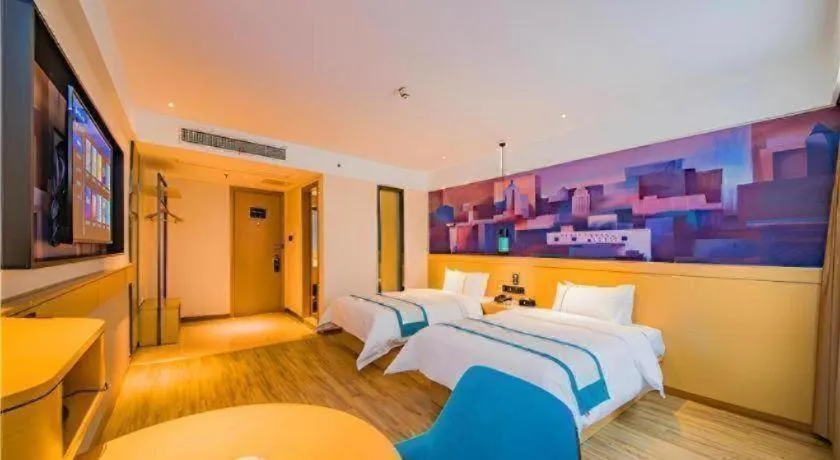 Bed in City Comfort Inn Guilin Yangshuo Shili Hualang Qianguqing