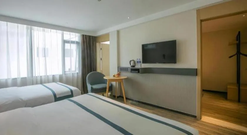 Bed in City Comfort Inn Guilin Yangshuo Shili Hualang Qianguqing