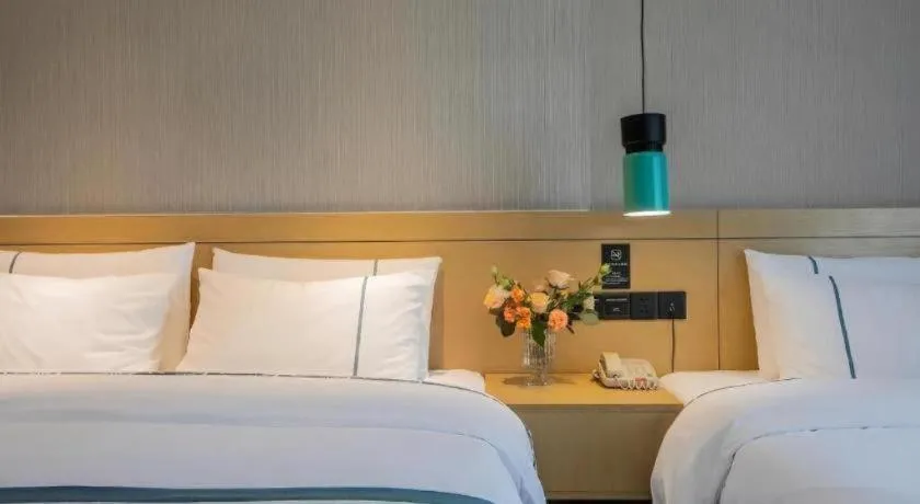 Bed in City Comfort Inn Guilin Yangshuo Shili Hualang Qianguqing