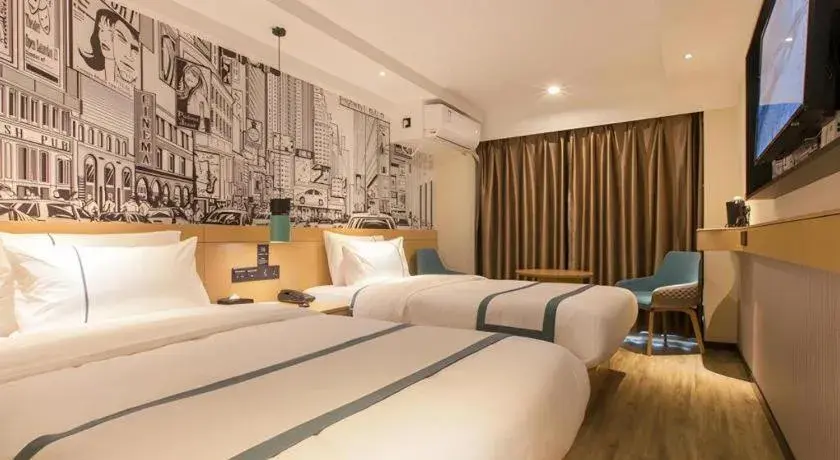 Bed in City Comfort Inn Wuhan International Expo Center Yongwang Bed in City Comfort Inn Wuhan International Expo Center Yongwang