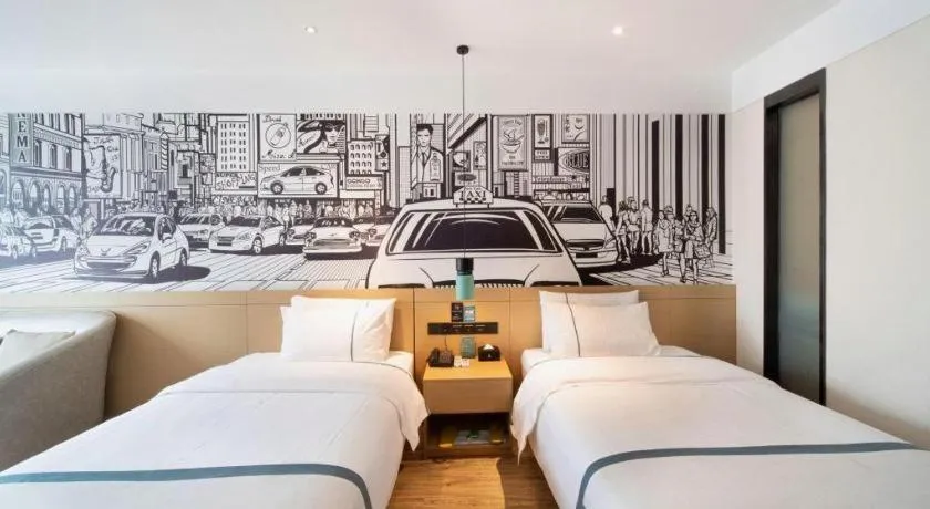 Bed in City Comfort Inn Zhongshan Banfu