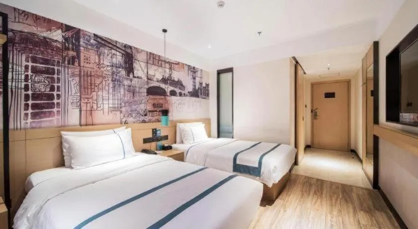 Bed in City Comfort Inn Zhongshan Banfu