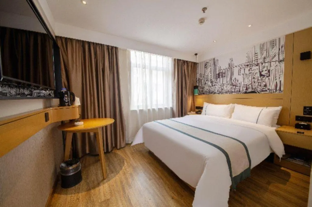 Bed in City Comfort Inn Changsha Railway Station Amiling Metro Station