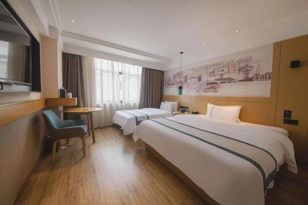 Bed in City Comfort Inn Changsha Railway Station Amiling Metro Station