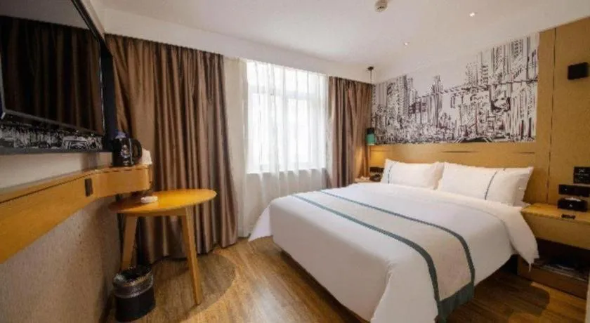 Bed in City Comfort Inn Changsha Railway Station Amiling Metro Station