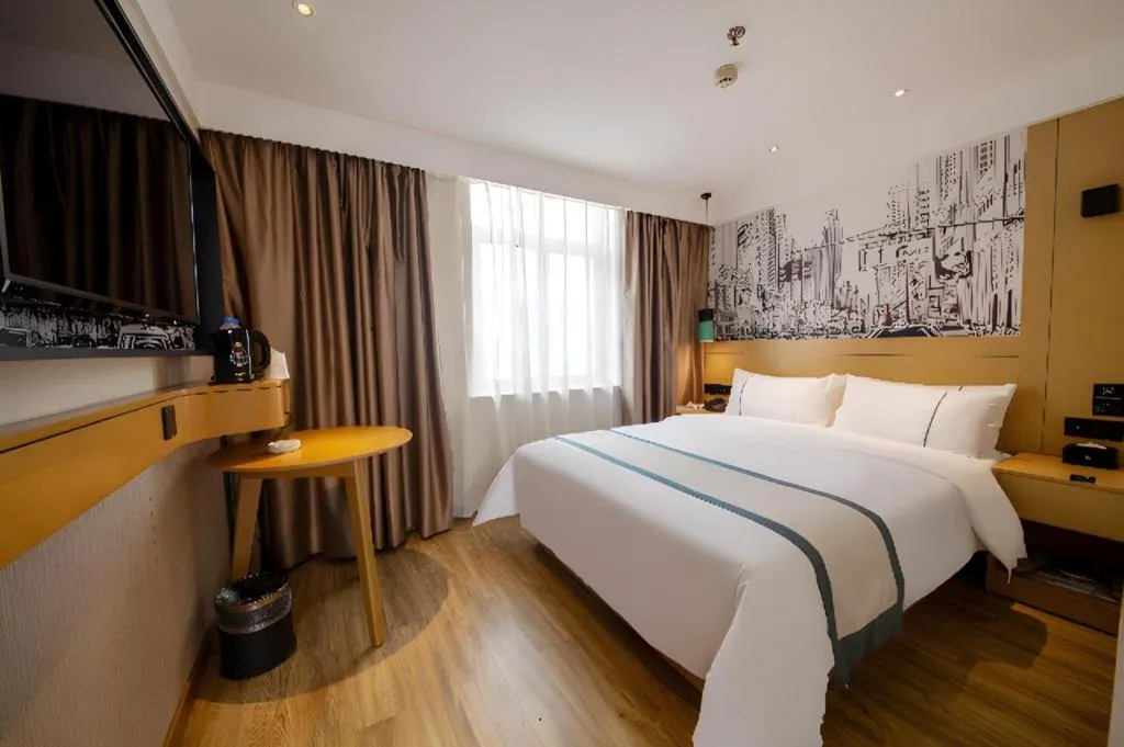 Bed in City Comfort Inn Changsha Railway Station Amiling Metro Station