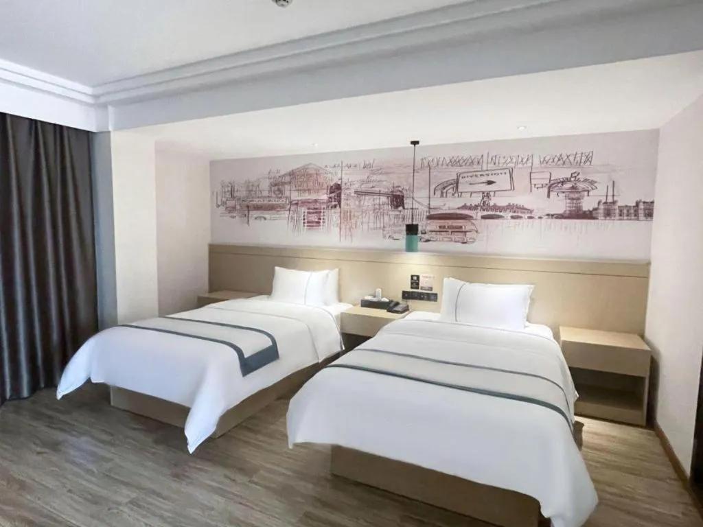 Bed in City Comfort Inn Changsha Railway Station Amiling Metro Station