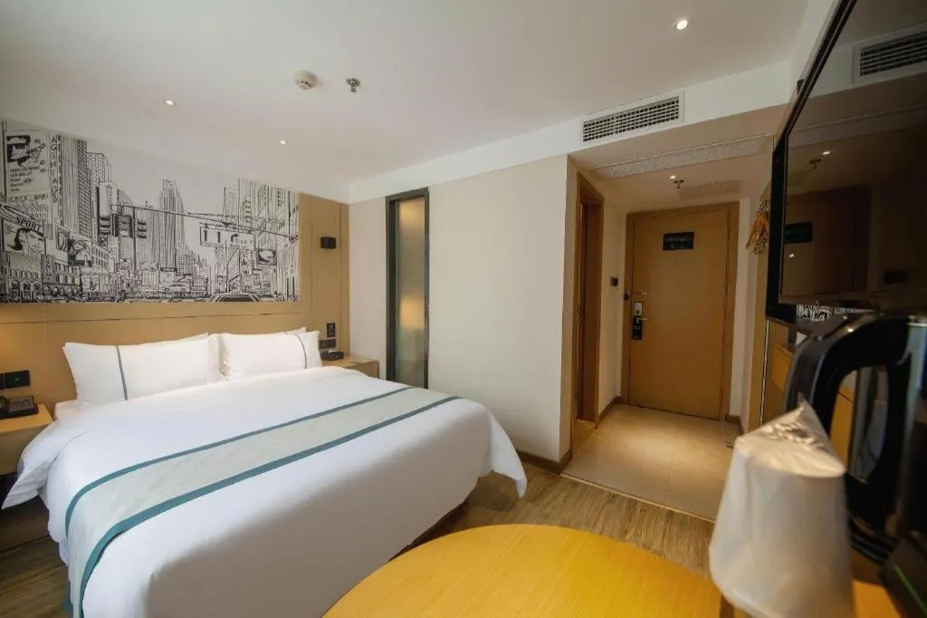 Bed in City Comfort Inn Changsha Railway Station Amiling Metro Station