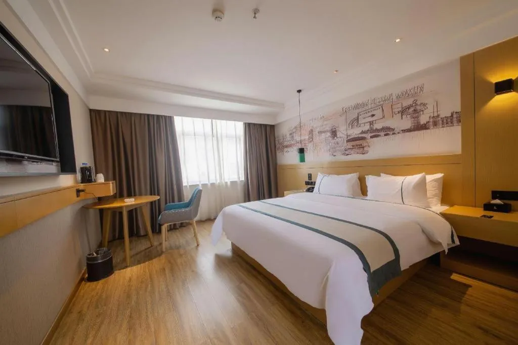 Bed in City Comfort Inn Changsha Railway Station Amiling Metro Station