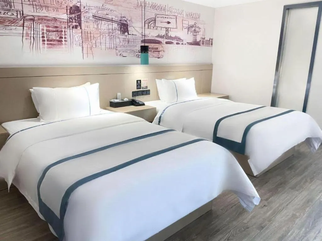 Bed in City Comfort Inn Changsha Railway Station Amiling Metro Station