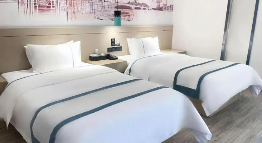 Bed in City Comfort Inn Changsha Railway Station Amiling Metro Station