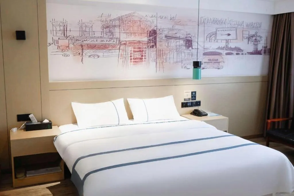 Bed in City Comfort Inn Changsha Railway Station Amiling Metro Station