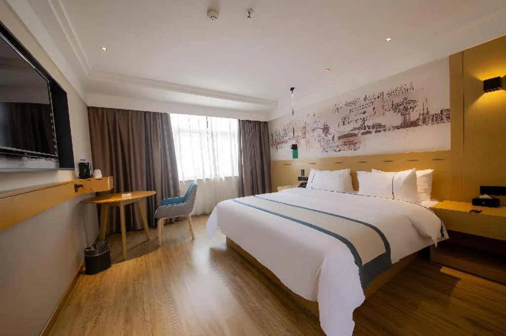 Bed in City Comfort Inn Changsha Railway Station Amiling Metro Station