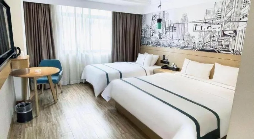 Bed in City Comfort Inn Changsha Railway Station Amiling Metro Station