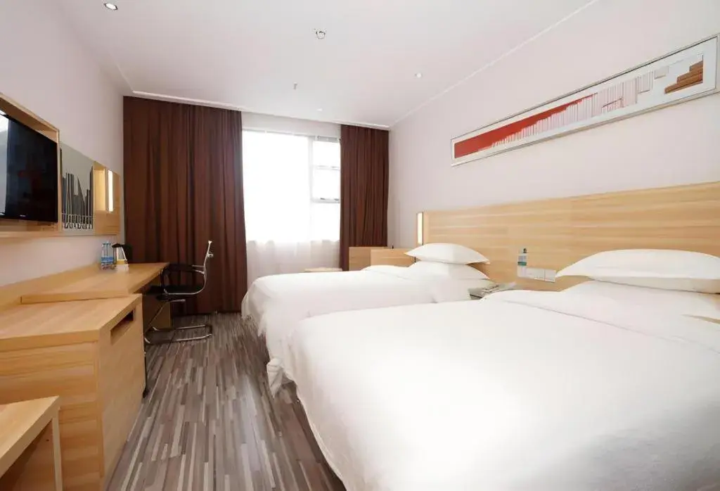 Bed in City Comfort Inn Heyuan Longchuan Bus Station Bed in City Comfort Inn Heyuan Longchuan Bus Station