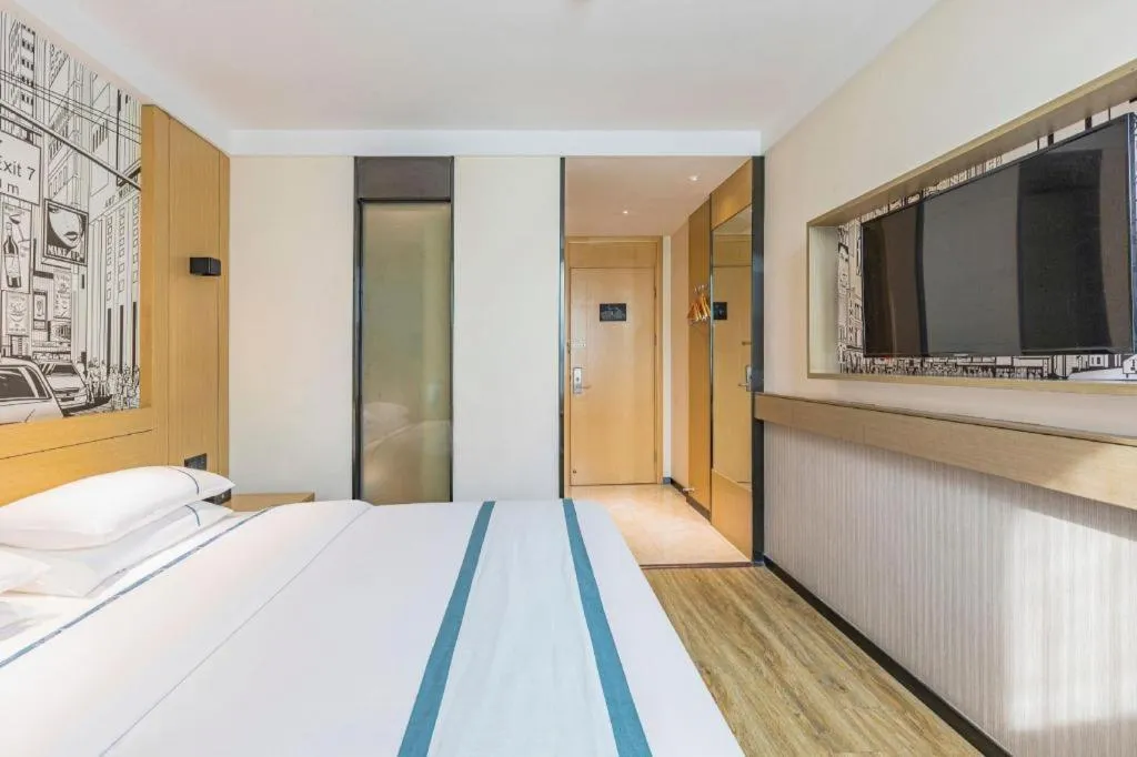 Bed in City Comfort Inn Ezhou Hengda