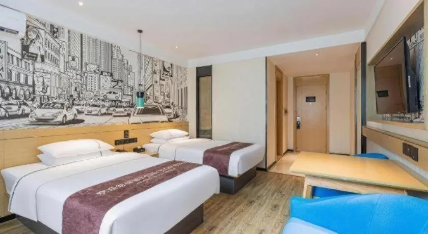 Bed in City Comfort Inn Ezhou Hengda