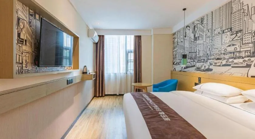 Bed in City Comfort Inn Ezhou Hengda
