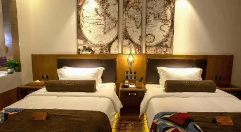 Bed in James Joyce Coffetel· Wuhan Wangjiawan Taojialing Metro Station Bed in James Joyce Coffetel· Wuhan Wangjiawan Taojialing Metro Station