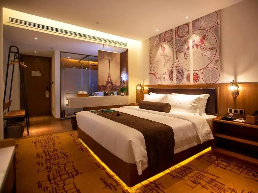 Bed in James Joyce Coffetel· Wuhan Wangjiawan Taojialing Metro Station Bed in James Joyce Coffetel· Wuhan Wangjiawan Taojialing Metro Station