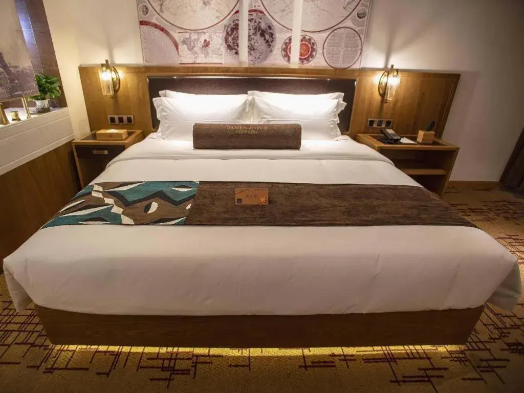 Bed in James Joyce Coffetel· Wuhan Wangjiawan Taojialing Metro Station Bed in James Joyce Coffetel· Wuhan Wangjiawan Taojialing Metro Station