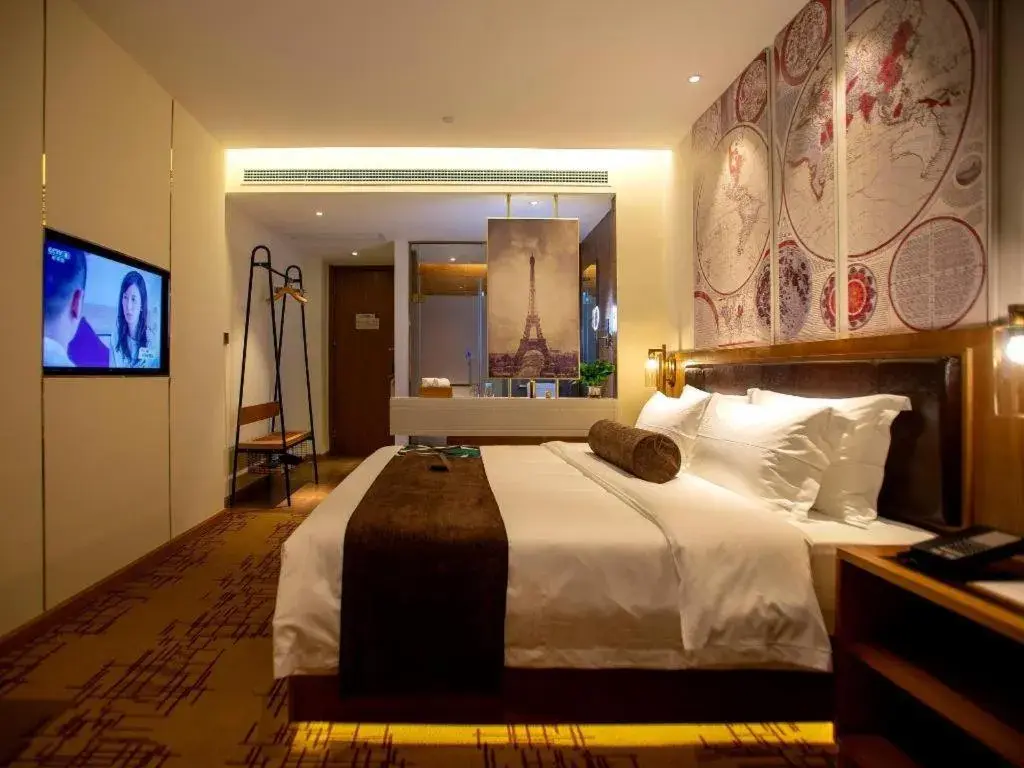 Bed in James Joyce Coffetel· Wuhan Wangjiawan Taojialing Metro Station Bed in James Joyce Coffetel· Wuhan Wangjiawan Taojialing Metro Station