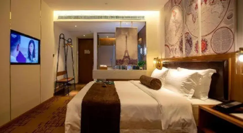 Bed in James Joyce Coffetel· Wuhan Wangjiawan Taojialing Metro Station Bed in James Joyce Coffetel· Wuhan Wangjiawan Taojialing Metro Station