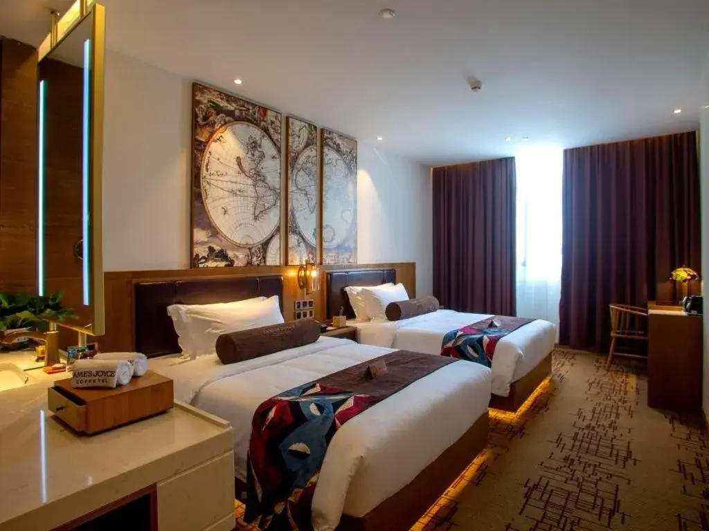 Bed in James Joyce Coffetel· Wuhan Wangjiawan Taojialing Metro Station Bed in James Joyce Coffetel· Wuhan Wangjiawan Taojialing Metro Station