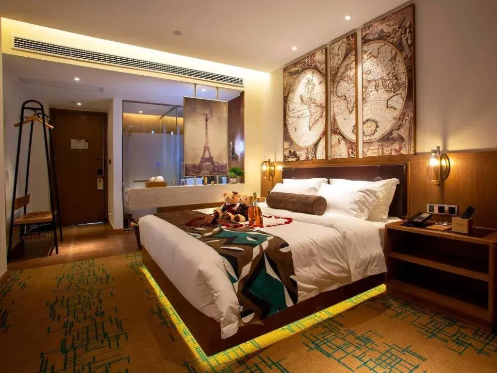 Bed in James Joyce Coffetel· Wuhan Wangjiawan Taojialing Metro Station Bed in James Joyce Coffetel· Wuhan Wangjiawan Taojialing Metro Station