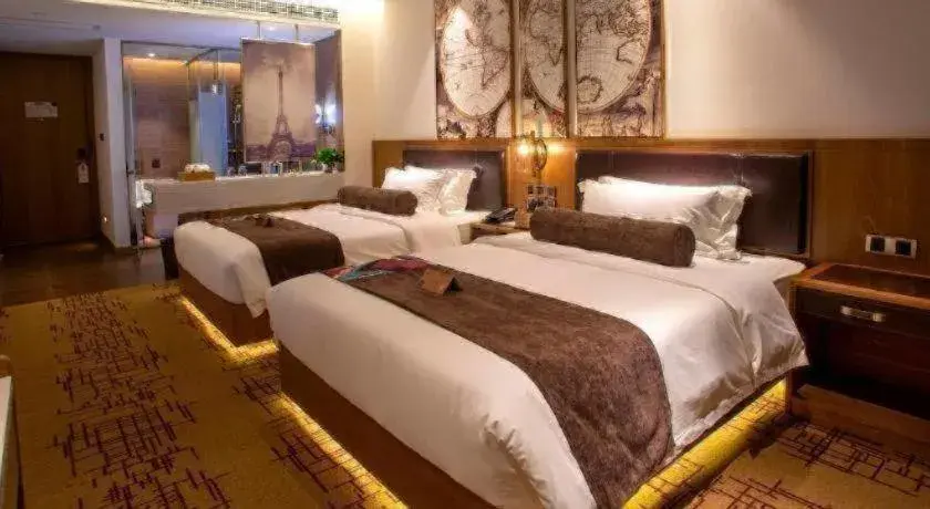 Bed in James Joyce Coffetel· Wuhan Wangjiawan Taojialing Metro Station Bed in James Joyce Coffetel· Wuhan Wangjiawan Taojialing Metro Station