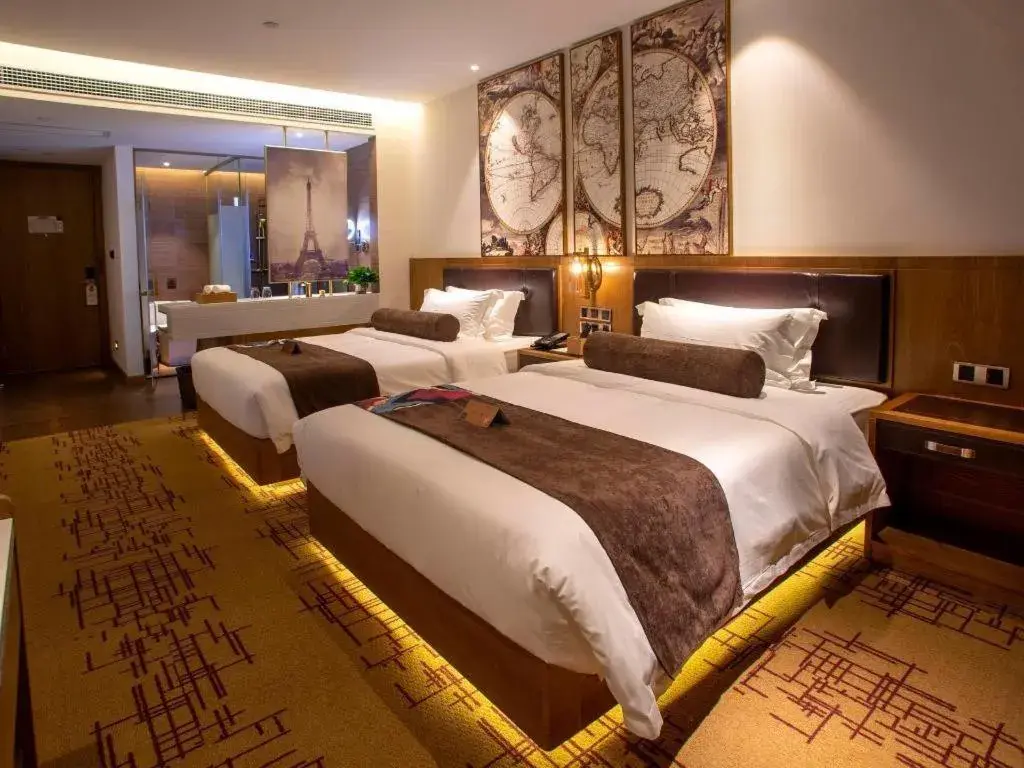 Bed in James Joyce Coffetel· Wuhan Wangjiawan Taojialing Metro Station Bed in James Joyce Coffetel· Wuhan Wangjiawan Taojialing Metro Station