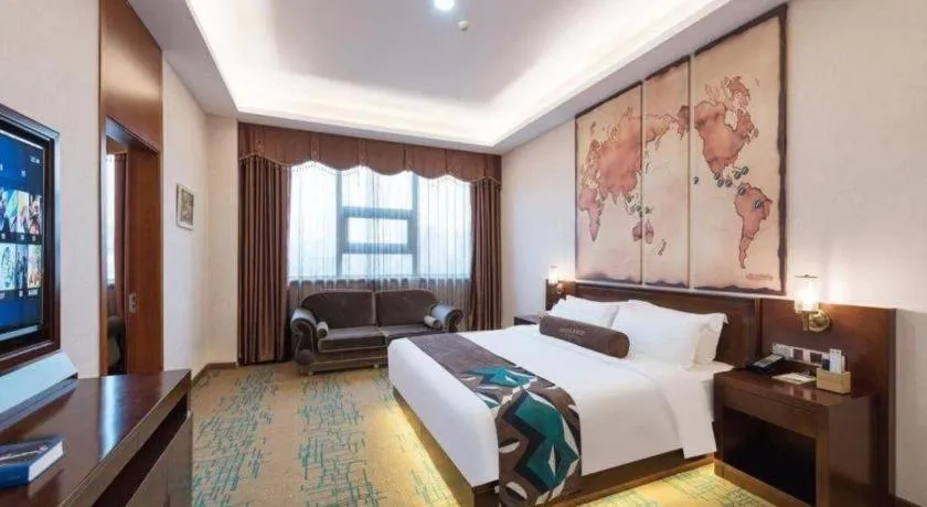 Bed in James Joyce Coffetel· Tianjin Olympic Center Lingbin Road Metro Station