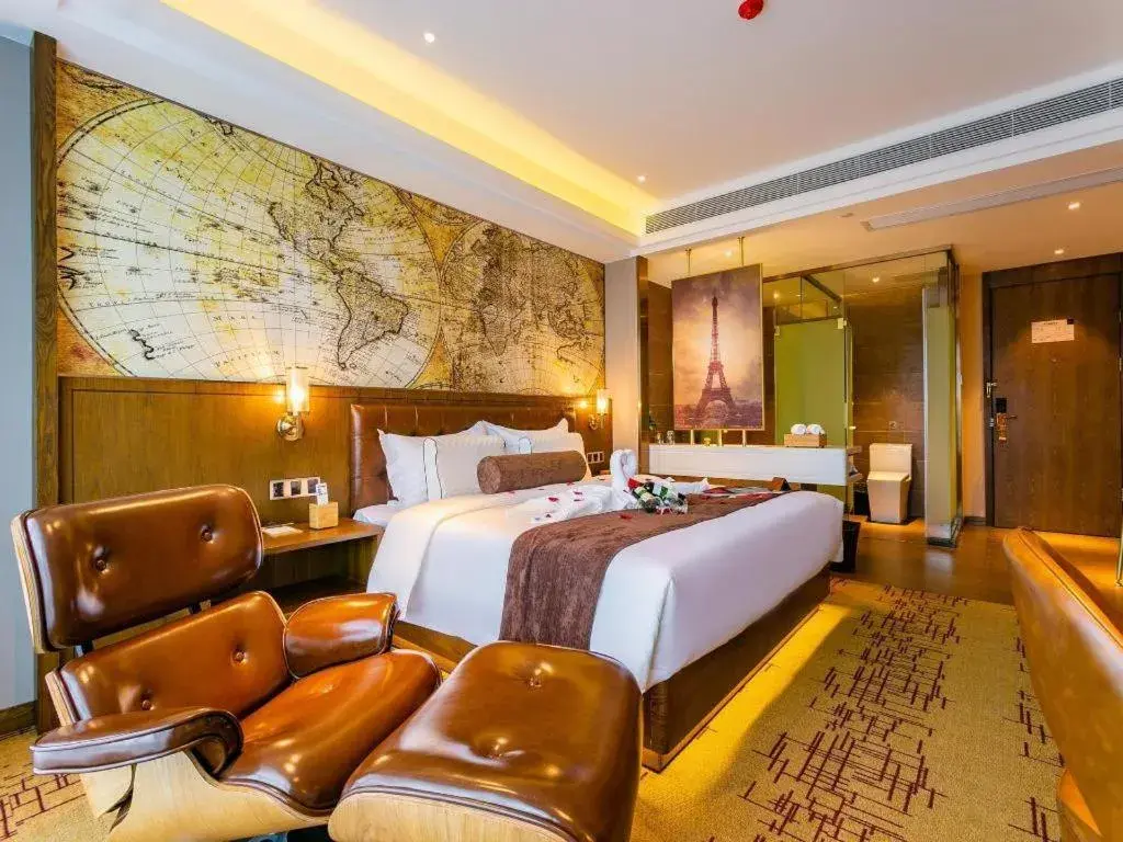 Bed in James Joyce Coffetel· Chengdu Shuangliu Airport Haibing City Wanda Bed in James Joyce Coffetel· Chengdu Shuangliu Airport Haibing City Wanda