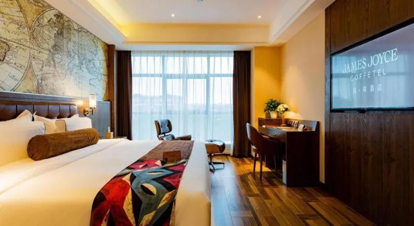 Bed in James Joyce Coffetel· Chengdu Shuangliu Airport Haibing City Wanda