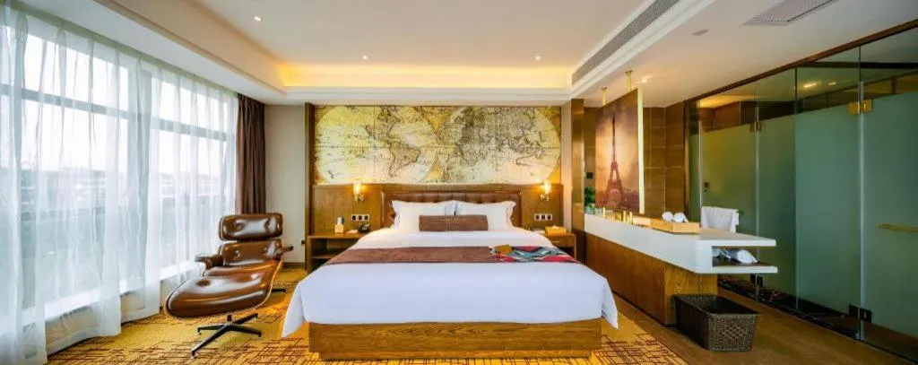 Bed in James Joyce Coffetel· Chengdu Shuangliu Airport Haibing City Wanda