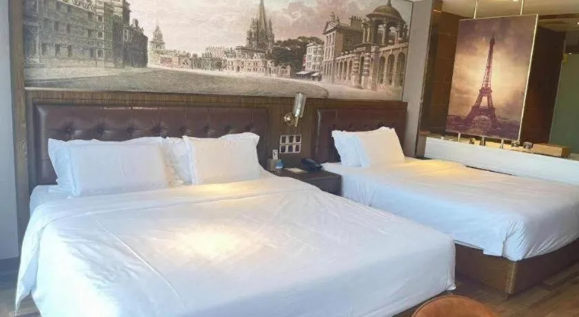 Bed in James Joyce Coffetel· Chengdu Shuangliu Airport Haibing City Wanda