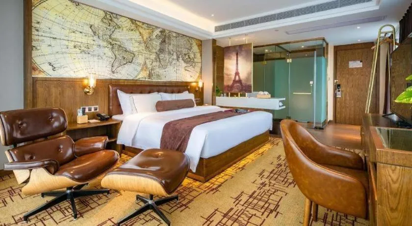 Bed in James Joyce Coffetel· Chengdu Shuangliu Airport Haibing City Wanda