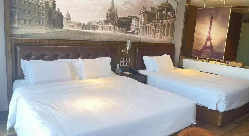 Bed in James Joyce Coffetel· Chengdu Shuangliu Airport Haibing City Wanda