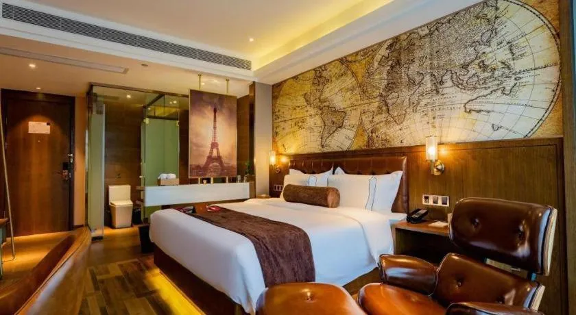 Bed in James Joyce Coffetel· Chengdu Shuangliu Airport Haibing City Wanda