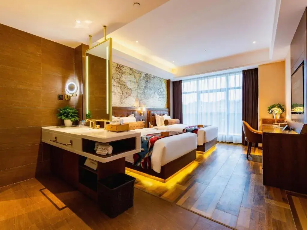 Bed in James Joyce Coffetel· Chengdu Shuangliu Airport Haibing City Wanda Bed in James Joyce Coffetel· Chengdu Shuangliu Airport Haibing City Wanda