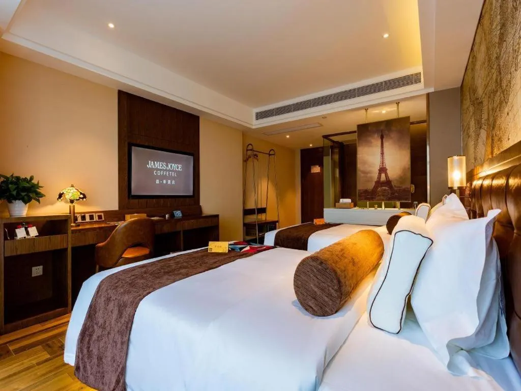 Bed in James Joyce Coffetel· Chengdu Shuangliu Airport Haibing City Wanda