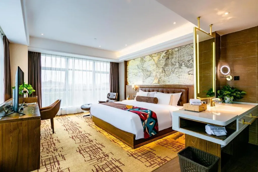 Bed in James Joyce Coffetel· Chengdu Shuangliu Airport Haibing City Wanda