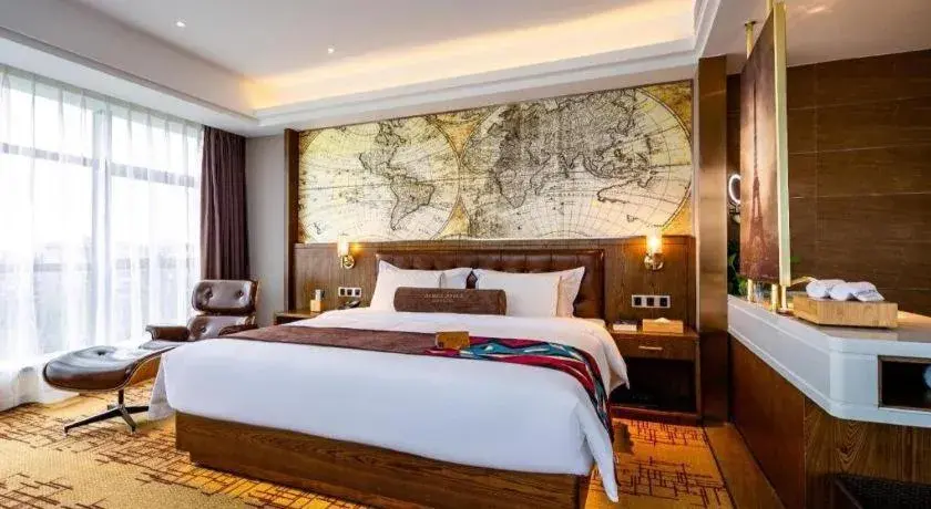 Bed in James Joyce Coffetel· Chengdu Shuangliu Airport Haibing City Wanda Bed in James Joyce Coffetel· Chengdu Shuangliu Airport Haibing City Wanda