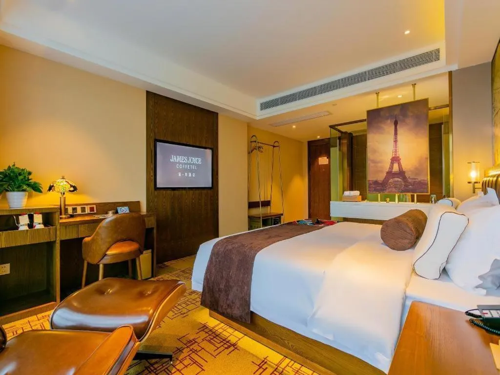 Bed in James Joyce Coffetel· Chengdu Shuangliu Airport Haibing City Wanda