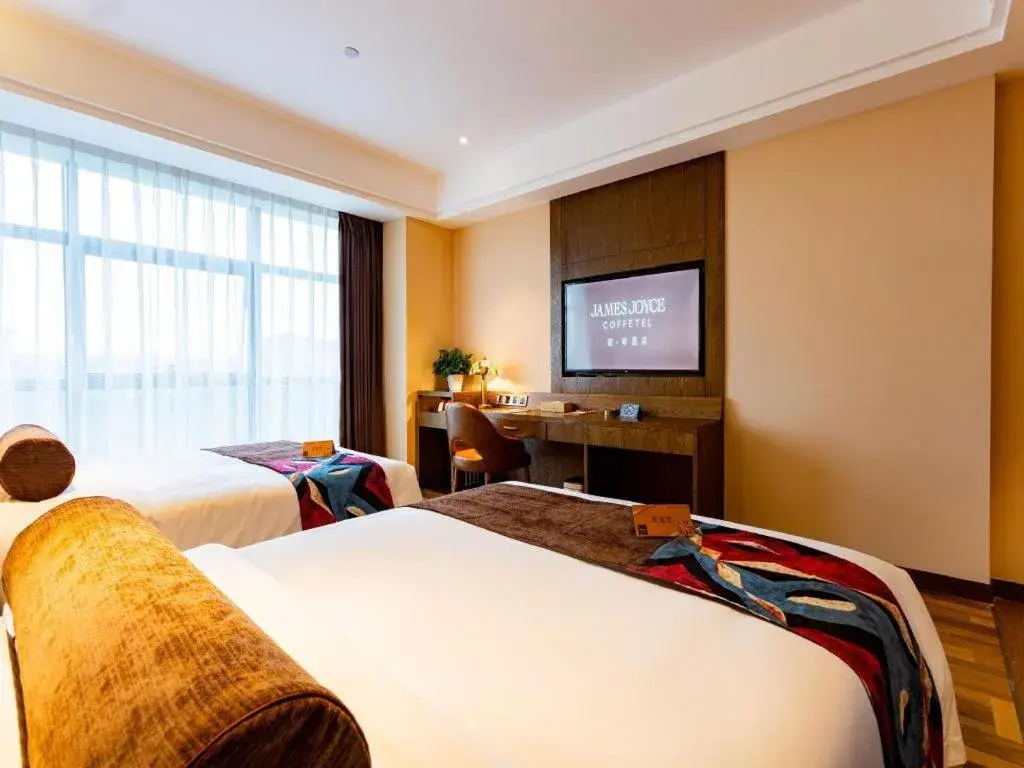 Bed in James Joyce Coffetel· Chengdu Shuangliu Airport Haibing City Wanda Bed in James Joyce Coffetel· Chengdu Shuangliu Airport Haibing City Wanda